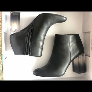 Katy Perry Black Boot with Chunky Acrylic Heel